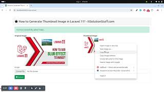 Laravel 11 Generate Thumbnail Image  Itsolutionstuffcom [upl. by Grimbal]