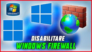 COME DISABILITARE WINDOWS DEFENDER FIREWALL SU WINDOWS 10 E 11 DISATTIVARE LANTIVIRUS TUTORIAL [upl. by Eduj15]