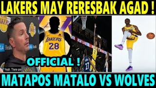 JUST IN Lakers May RERESBAK AGAD Matapos MATALO sa GAME vs MINNESOTA TIMBERWOLVES [upl. by Ennovart]