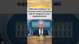 FEMA Faces Funding Shortages Amid Ongoing Hurricane Response shorts news 2024 [upl. by Lemmie]