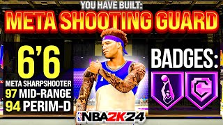 THE 1 META SHOOTING GUARD BUILD IN NBA 2K24 COMP PRO AM [upl. by Garwin]