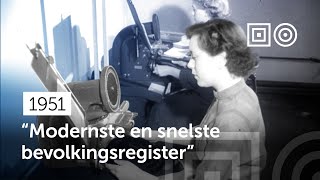 📼 Nieuw in Haarlem mechanische bevolkingsboekhouding 1951 [upl. by Darooge]