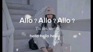 Allo Allo Allo Tik tok song ︳paro song by nej（lyrics）Nej  paro lofi remix ✨ [upl. by Rieger]