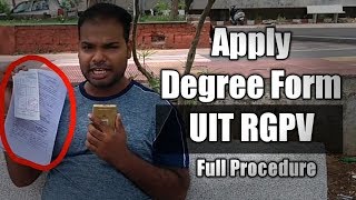 How to Apply Degree form UITRGPV in offline mode  Special For Passout [upl. by Barbe3]