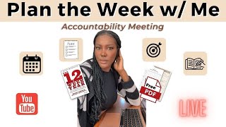 WEEKLY PLANNING  Goal Accountability for PRODUCTIVITY ✨  12Week Year monthly goals intentions [upl. by Latoye]