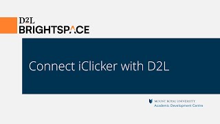 Connect iClicker with D2L [upl. by Ylerebmik]