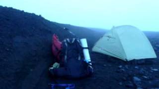 Iceland Trek Summer  Tent in wind [upl. by Ecnarual]