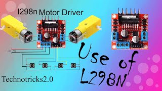 L298N  How to control DC motor with L298N driver  L298N H Bridge connection [upl. by Airel]