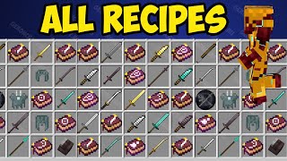 Minecraft Epic Fight CRAFTING RECIPES  Minecraft Epic Fight how to make all crafting recipes [upl. by Wendolyn965]