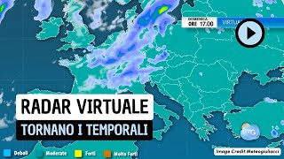 Radar Virtuale ecco che tornano i temporali [upl. by Clarence]