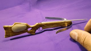 Making The most powerful Mini crossbow Homemade  DIY [upl. by Notirb]