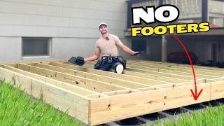 Easiest Deck That You Can Build by Yourself No Permits No Railing amp No Nonsense  One Weekend [upl. by Kendyl]