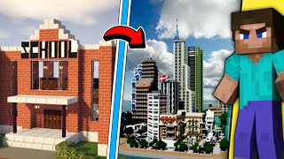 Bunking School To Explore City In Minecraft [upl. by Bertrando596]