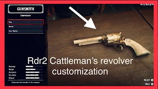 Top 3 Cattleman’s revolver customization Red dead redemption 2 [upl. by Annohs]