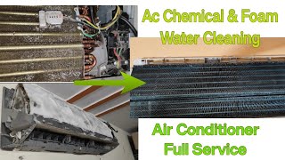 Ac Foam and water cleaningFull water servicing [upl. by Odlanyar]