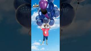 fly with a balloon in the air balloon shorts mrbeast funny genderreveal ballooning golf fly [upl. by Elburr]