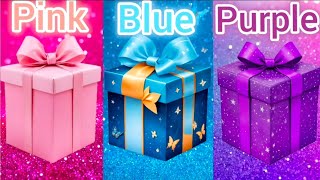 Choose Your Gift Box 🎁pink 🩷 Blue 💙 amp purple 💜2good amp 1bad chooseyourgift quiz [upl. by Hernando457]