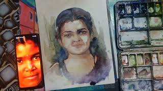 watercolor portrait painting [upl. by Zahara509]