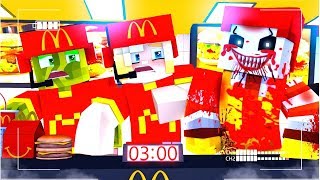 1 NACHTSCHICHT bei MCDONALDS  Minecraft ALLTAG [upl. by Codding]