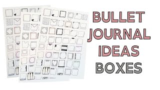 Bullet Journal Ideas Boxes [upl. by Custer]