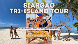 TriIsland Tour Siargao  Naked Daku and Guyam Island Philippines paradise 🏝️☀️🌊 [upl. by Ennagrom]