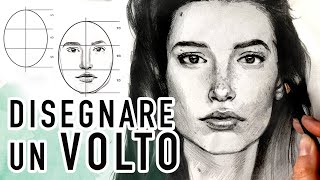 COME DISEGNARE UN VOLTO I Tutorial disegno realistico a matita un ritratto un viso una faccia [upl. by Nylirej]