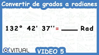 ✍ Convertir de Grados a Radianes  Video 5 de 6 [upl. by Atekin]