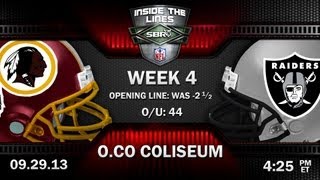 Washington Redskins vs Oakland Raiders NFL Week 4 Preview  2013 NFL Picks w Al McMordie Loshak [upl. by Kenta718]