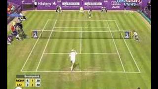 Ljubicic vs Monfils Hertogenbosch funny serve [upl. by Armbruster273]