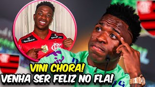 Vini Jr chora Venha ser feliz no Flamengo garoto [upl. by Carver161]