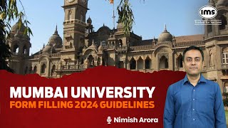 Mumbai University 2024 Form Filling Guidelines  FY Degree Admissions 2024  Nimish Arora [upl. by Fara]