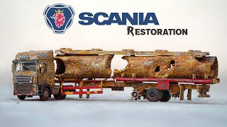 Full Destroyed Scania Oil Tanker Truck Restoration [upl. by Aniala]