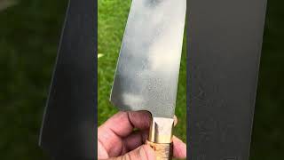 Large wootz chef with mokume and koa chefknife wootz cruciblesteel [upl. by Dott]