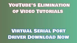 Quick Virtual Serial Port Driver Installation Guide 2024 [upl. by Nnylirret]