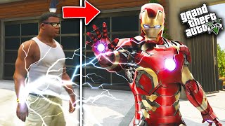 Franklin Use New Avenger Watch to Become Iron Man  GTA 5 GTA mods [upl. by Pier]