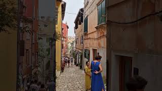 Colourful street Rovinj Croatia TravelwithHugoF rovinj croatia croatiatravel [upl. by Dola713]