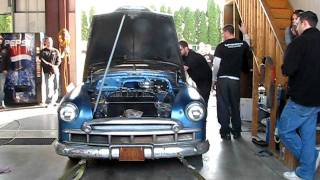 1949 Chevy Dyno  235 six cylinder  Sloppy Mechanics Fall Dyno Day 2011 [upl. by Aekahs]