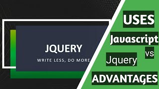 1What is Jquery  CHECK DESCRIPTION Difference between Javascript and Jquery  Hindi [upl. by Llaccm]