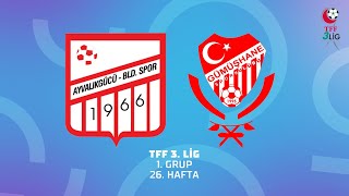 TFF 3 Lig 1 Grup  Ayvalıkgücü Belediyespor  Gümüşhane Sportif Faaliyetler AŞ [upl. by Milt]