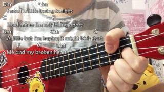 Me And My Broken Heart  Rixton  Ukulele Tutorial with chords and lyrics by Mokie [upl. by Idoj]