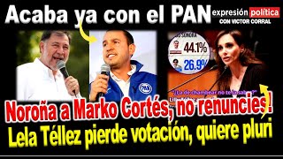 Noroña pide a Marko Cortés que acabe ya con el PAN no renuncies Lela Téllez no gana ni una [upl. by Aisena]