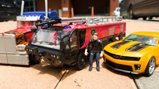 Transformers Sentinel Prime Optimus Prime Bumblebee Car Toys 트랜스포머 센티넬프라임 옵티머스프라임 범블비 자동차 장난감 변신 동영상 [upl. by Eneleahs]