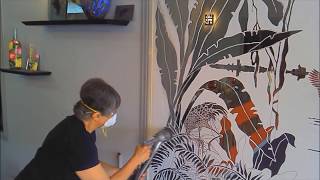 How to etch a mural on a mirror video 2 [upl. by Sieracki]