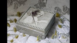 Wooden Box with Mouldings  Decoupage Tutorial [upl. by Noillid]