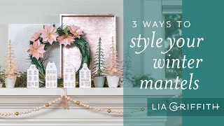 DIY Winter Mantel Decorations Three Creative Ways to Style Your Mantel for Christmas [upl. by Eded685]