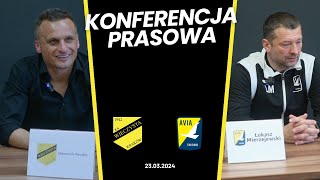 Konferencja po meczu Wieczysta Kraków  Avia Świdnik 23032024 [upl. by Hsatan110]