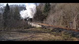 Güterzug auf Harzquerbahn zwischen Nordhausen und Stiege 27022022 [upl. by Thurmond]