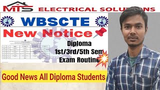 WBSCTE Polytechnic Diploma 5th Semester exam routine 2024 [upl. by Brenk930]