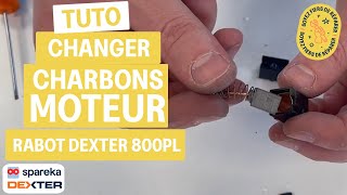 Comment changer les charbons moteur dun rabot Dexter 800PL  tuto Spareka [upl. by Sibby314]