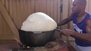 Comó se hace el queso de hoja Viens je temmène à la fromagerie  quesería RUTH Las Galeras Samaná [upl. by Laine]